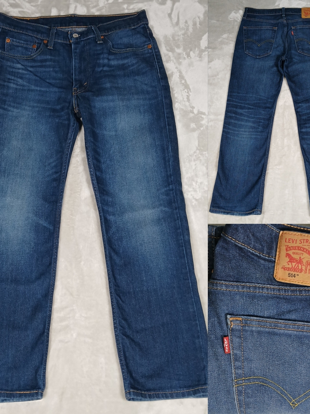 Levi's 514 Jeans 32x30 Fits 32x29 Men's Whiskering Honeycomb Fading
